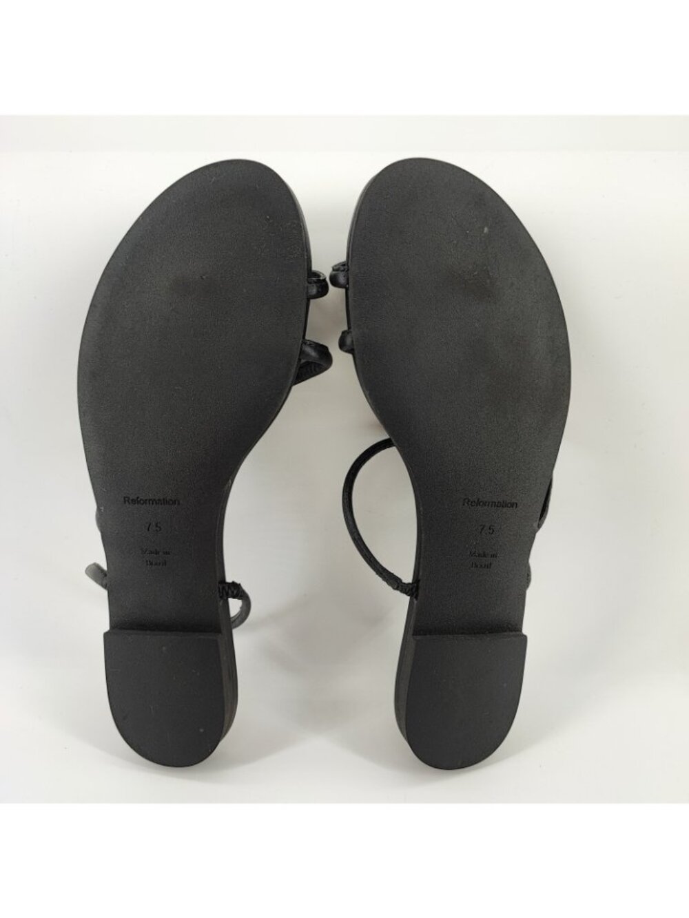 Reformation Ludo Women’s 7.5 US Sandals Leather Black Minimalist Strappy - Picture 5 of 6